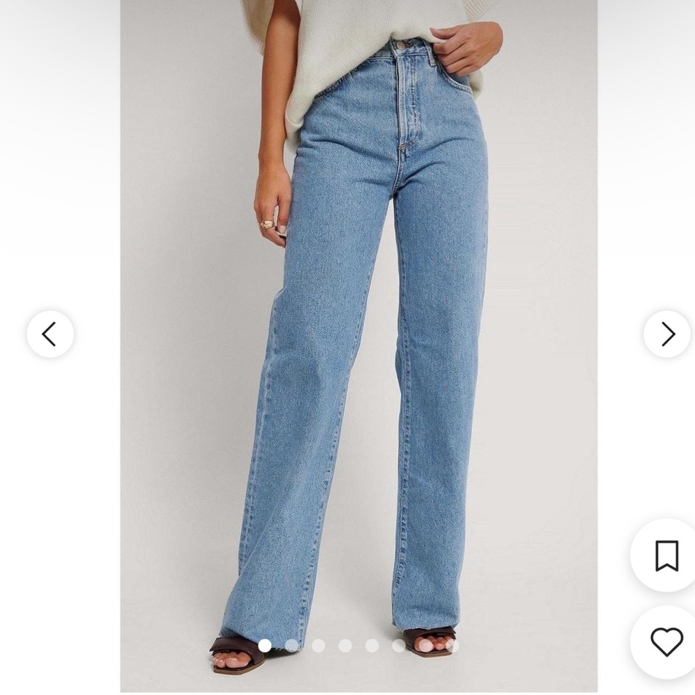 MNG Denim High Rise Straight Leg Jean 6/27 31.5”inseam